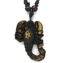 Adjustable Necklace with Brown Scorpion Design Tribal Pendant - £8.71 GBP