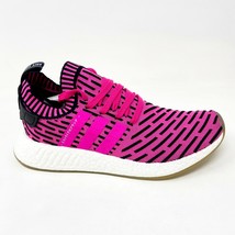 Adidas NMD R2 PK Primeknit Japan Shock Pink Black Mens Size 9.5 Sneakers BY9697 - £79.91 GBP