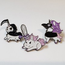 Funny Goth Fashion Jewelry Enamel Pin Lapel Badge Fearsome Unicorns (Pic... - £3.89 GBP