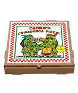  Custom Printed Teenage Mutant Ninja Turtles Pizza Box Label - £3.59 GBP