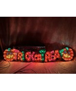 Vintage Noma 48&quot; 100 Lt Lighted Holographic Halloween Trick Or Treat Sig... - $37.39