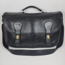 Vintage 70s Coach Black Musette Messenger bag Briefcase Purse Laptop made in USA - £317.96 GBP
