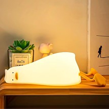 Kids Night Light, Lying Flat Duck Cute Night Light For Kids, Premium Silicone Nu - £25.57 GBP