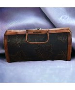 Women&#39;s Wooden Bamboo Box Embossed Maple Leaf Swing Clasp Purse Handbag - $30.00