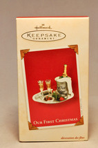 Hallmark - Our First Christmas - Champaign Tray - Keepsake Ornament - £10.27 GBP