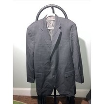 Hart Schaffner Marx Striped Gray Wool Blazer Jacket, Men&#39;s Size 46L, Dil... - $47.92 CAD