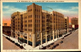 Postcard J.W. Robinson Co. 7th &amp; Grand Ave. Los Angeles, CA E.C. Kropp Co. BK63 - £4.67 GBP