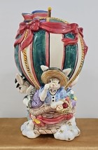 Vintage 1995 Fitz &amp; Floyd Ballooning Bunnies 13 in Hot Air Balloon Cooki... - $2,593.93 MXN