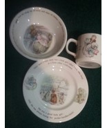 Vintage Wedgwood Mrs Tiggy Winkle Beatrice Potter Nursery Childs Three P... - £20.02 GBP
