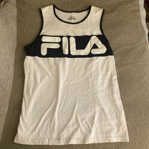 Fila Boys Tank Top Size L Large White &amp; Black - $4.27