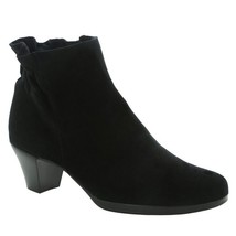 MUNRO &#39;Alfie&#39; Black Suede Scrunch heel Comfort Bootie 9.5 M - £39.10 GBP