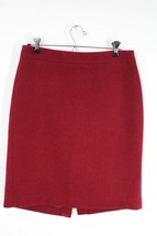 J. Crew Mercantile 6 Wool Blend Wine Red Pencil Skirt Double Serge J4605 - $25.64