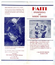 HAITI Spearfishing and Marine Garden Brochure with Port Au Prince Map 1950 - $79.12