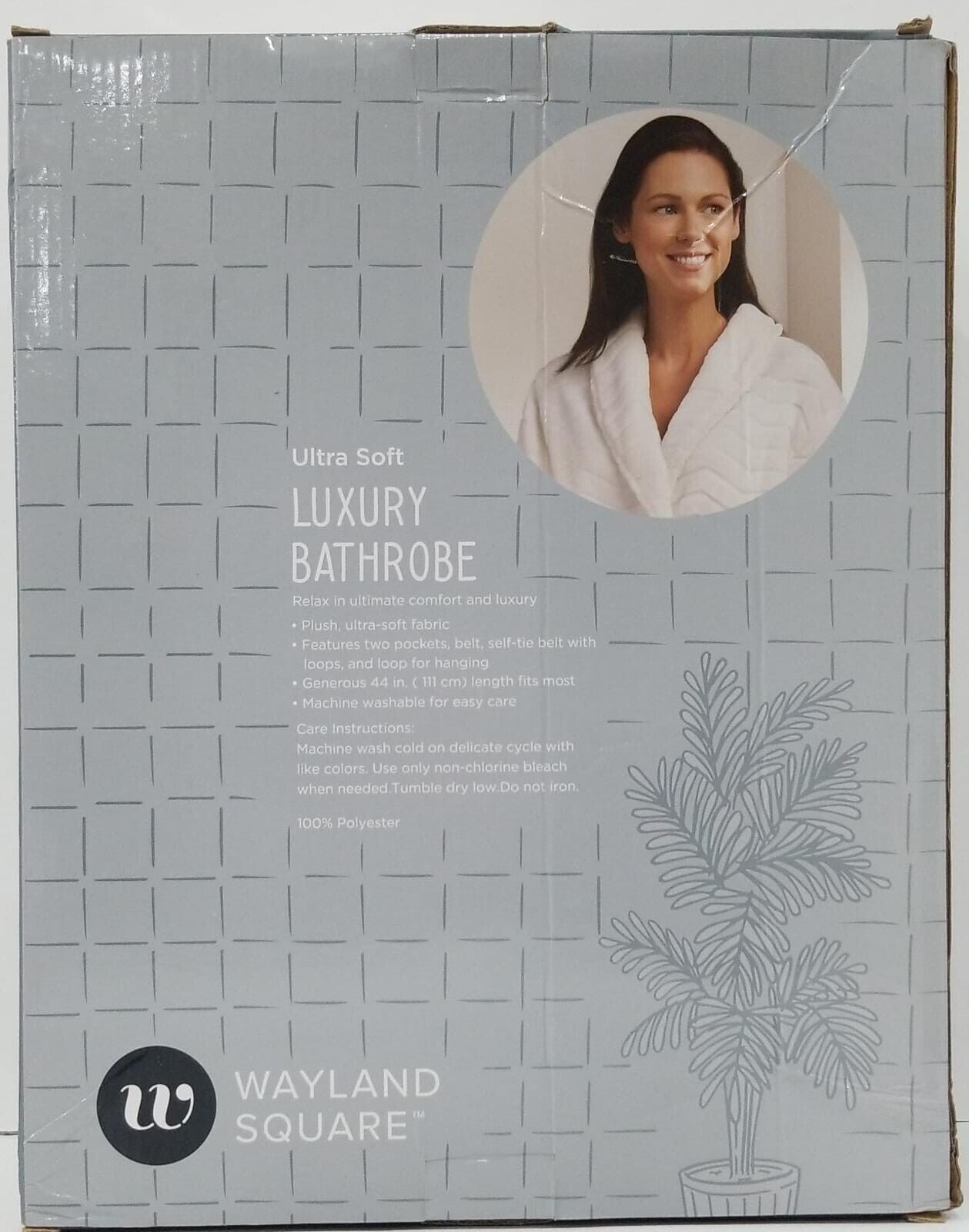 Wayland Square Ultra Soft Luxury Plush Bathrobe  White One size, 44'' Length Item image 4