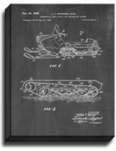 Snowmobile Tread Drive And Suspension System Patent Print Chalkboard on Canvas - $39.95+