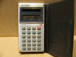 Lot Of 2 Vintage Calculators- Sharp ELSI MATE EL-326H &amp; EL-326 with cases - $26.00