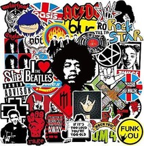 100 Pcs Rock Band Stickers Pack Punk Rock and roll Stickers Classic Musi... - $21.59
