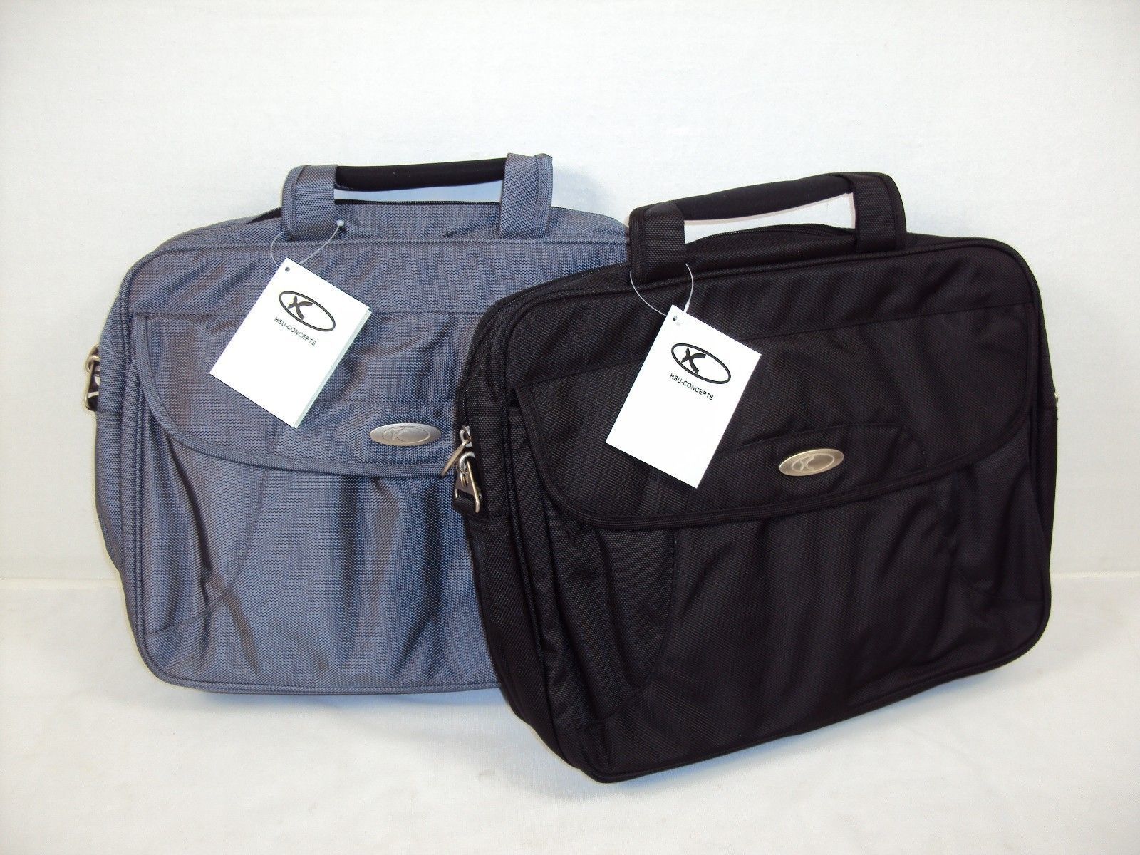 Laptop Attache/Briefcase w/Shoulder Strap ~ HSU Concepts ~ Grey ~ LA201 - $19.95
