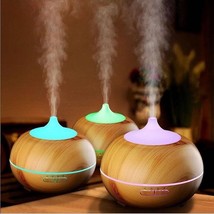 Mistyrious Essential Oil Humidifier Natural Oak Design With Easy Remote - $42.59
