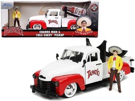 1953 Chevrolet Pickup Truck White and Red with Charro Man Diecast Figurine &quot;Tap - £42.71 GBP
