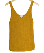 Madewell Monterey Knit Tank Size M Mustard Yellow Sweater Sleeveless V-N... - $26.56 CAD