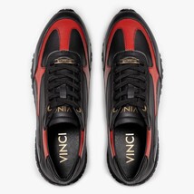 The Arda Black & Red Leather Men Sneaker image 5