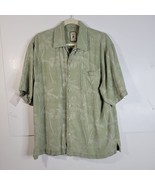 Mens Jamaica Jaxx Green Silk Short sleeve Hawaiian Button front shirt Si... - £17.05 GBP