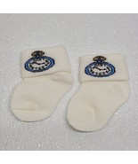Vintage White Baby Ankle Socks Clock Design 3-9 Months - €10,95 EUR