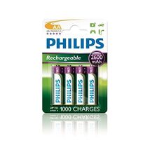 Philips Rechargeable Battery AA - 2600mAh (4 Batteries)  - $65.00