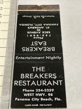 Matchbook Cover  The Breakers Restaurant  Panama City Beach, FL  gmg  Un... - £9.72 GBP