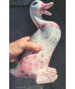 Vintage Italian Ceramic Art Pottery Faience Painted Italy Duck Statue Fi... - $680.66 MXN
