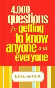 4,000 Questions for Getting to Know Anyone by Kipfer - Great Zoom Conver... - $2.38