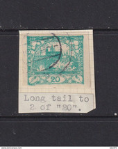 Czechoslovakia 1919 Imperf Used long tail to 2 of 20 ERROR 15262 - £7.75 GBP