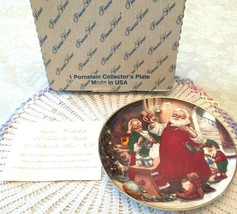 Princess House SANTA&#39;S WORKSHOP Collectible Plate 1995 Mint Condition CO... - £7.86 GBP