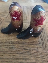 Antique Cowboy Boots Salt And Pepper Shakers-VERY Rare VINTAGE-SHIP N 24 Hours - $151.37