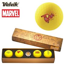 Volvik Vivid Marvel Iron Man Gift Set with 4 Golf Balls Hat Clip and Marker - $45.70