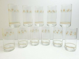 11 Corelle Forever Yours 5 3/4&quot; VTG Cooler Retro Glass Drinking Libbey Tumblers - £45.68 GBP