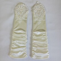 Sexy Women's Nylon Spandex Blend Fingerless Stretch Cream Gloves - One Size image 13