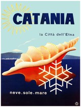 9802.Catania.la cotta dell&#39;etna.seashell.snowflake.POSTER.decor Home Office art - $17.10+