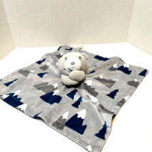 Baby Essentials Plush Bear Trees Mountains Clouds Lovey Security Blanket Stuffed - £12.19 GBP
