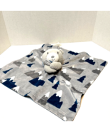 Baby Essentials Plush Bear Trees Mountains Clouds Lovey Security Blanket... - £12.25 GBP