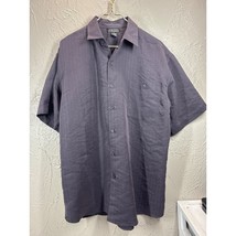 David Adams Collection Men’s Short Sleeve Button Up Shirt Gray Classic S... - $19.95
