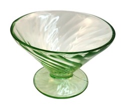 Federal Glass DIANA Green  Sherbet Uranium Depression Swirl VTG - $14.03