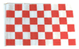12X18 12&quot;X18&quot; Red And White Checkered Racing Sleeve Flag Boat Car Garden - £11.06 GBP
