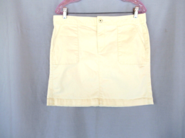 Ann Taylor LOFT skirt mini straight Size 12P yellow casual unlined - $15.63