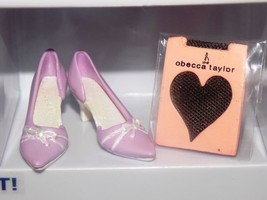 Barbie Dress up accessories pantyhose in a package and purple dress shoes lot - £10.27 GBP