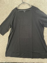 Roaman’s Plus Size Woman’s Standard Black Shirt Size 2XL (26/28) - $25.99