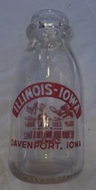 Illinois - Iowa Pint Milk Bottle - Davenport, Ia - - £25.78 GBP