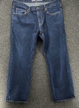 Old Navy Mens Jeans Size 40 X30 Straight Dark Wash Blue Denim Zipper Den... - $17.81