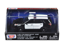 2015 Ford Police Interceptor Utility Plain Black and White 1/43 Diecast ... - $27.92